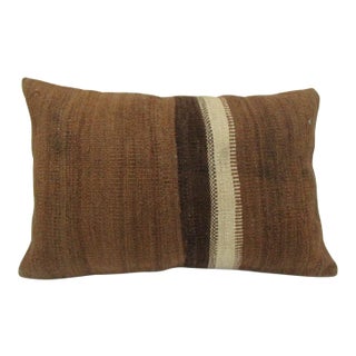 Handmade Striped Kilim Pillow Cover For Sale