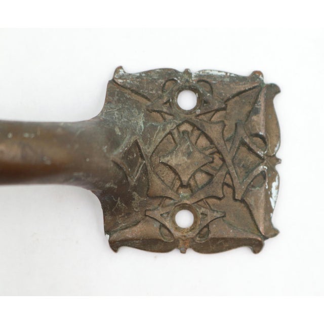 Set of Gothic Bronze Window Lift Furniture Pulls Handles For Sale - Image 4 of 7