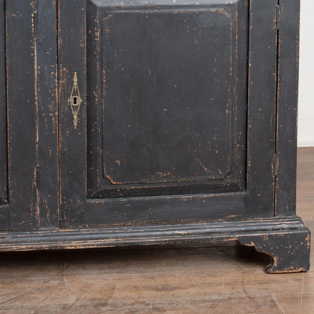 19th Century Swedish Black Painted Pine Sideboard Buffet For Sale - Image 14 of 15