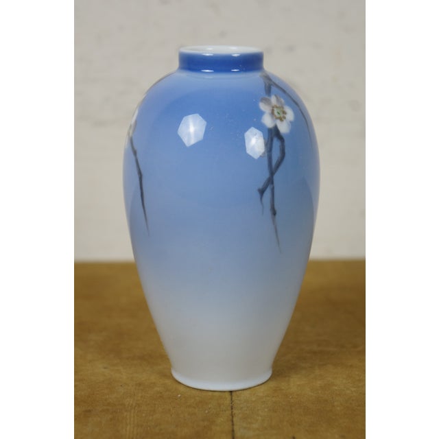 Mid 20th Century Mid 20th Century Royal Copenhagen 2301 Cherry Blossom Dragonfly Bud Vase Urn For Sale - Image 5 of 12