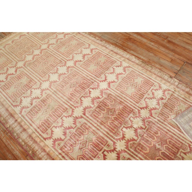 Vintage Zabihi Collection East Turkestan Samarkand Rug - 4'10" x 9'7" For Sale In New York - Image 6 of 12