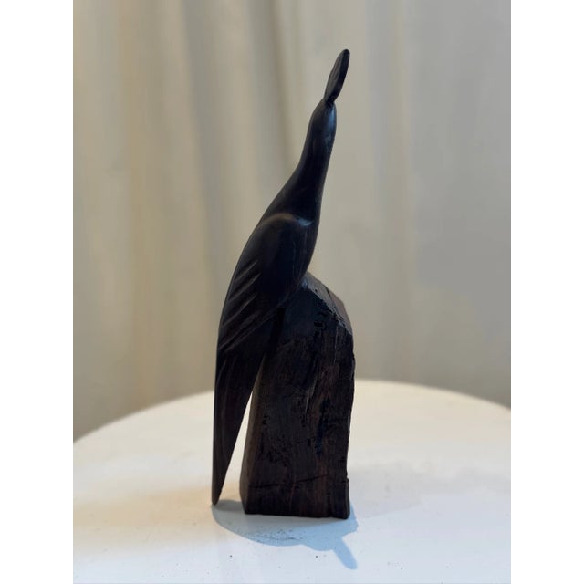 Mid 20th Century Hand-Carved Ironwood Pheasant Sculpture – Vintage Southwestern Art For Sale - Image 4 of 6