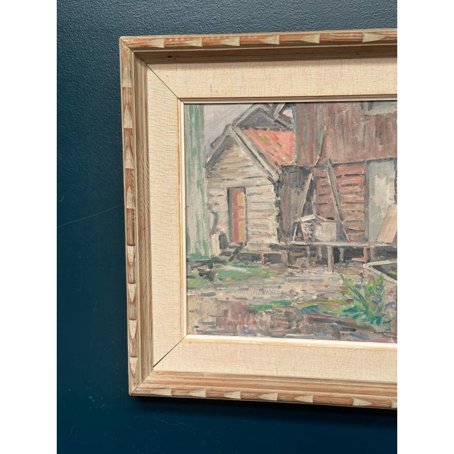 Edvin Ollers, Gårdsmotiv, 1950s, Oil on Canvas, Framed For Sale - Image 6 of 18