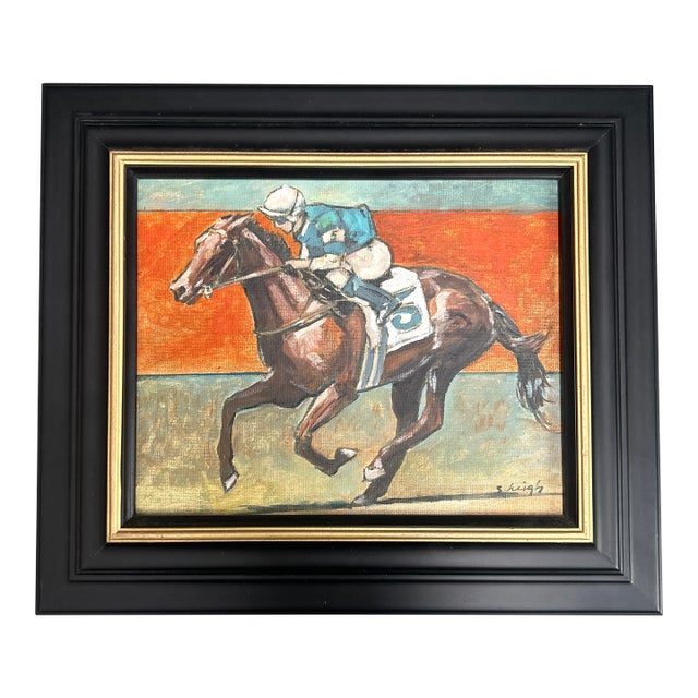 Contemporary Original Painting by Stephen Heigh “Jockey” For Sale