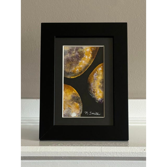 Rock Collection Original Watercolor Painting Signed and Framed For Sale In Chicago - Image 6 of 7