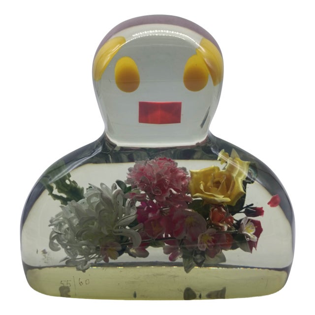 Enrico Baj, La Dama di Fiori, Resin and Mixed Media Sculpture, 1985 For Sale