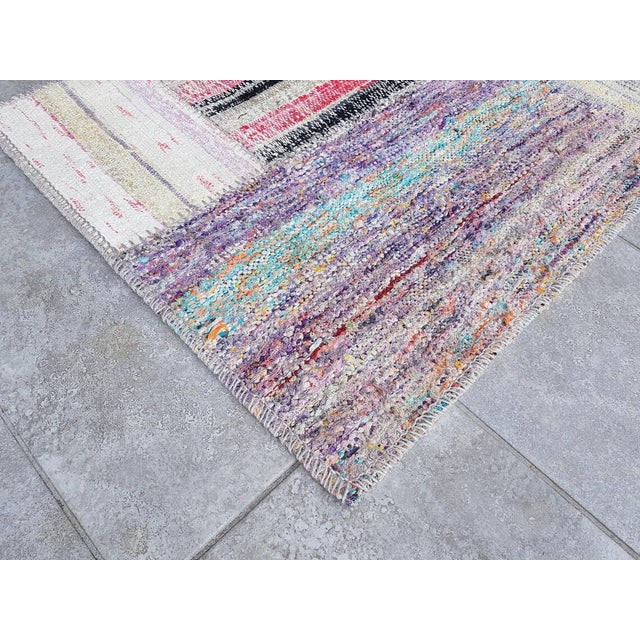 Textile Natural Vintage Handwoven Kilim Runner For Sale - Image 7 of 10