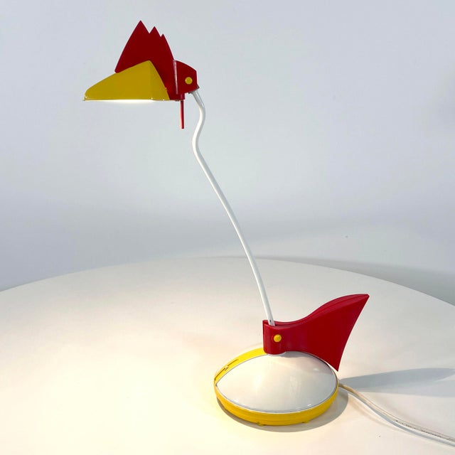 Postmodern Red and Yellow Toucan Table Lamp from Brilliant Leuchten, Germany, 1980s For Sale - Image 12 of 12