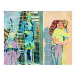 A Kiss, 1983 Signed Oil Painting by Edd Meyers