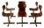 Mid-Century Modern Pagholz Chairs with Molded Plywood Seats and Steel Bases, 1960s, Set of 6 For Sale