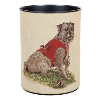 Rt. Hon. Thomas Terrier Tapestry Waste Bin For Sale
