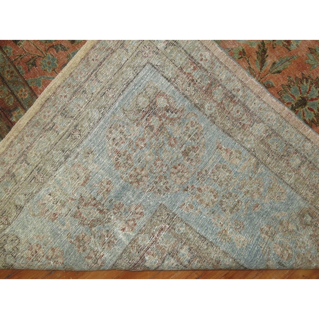 Textile Antique Persian Kashan Carpet For Sale - Image 7 of 18