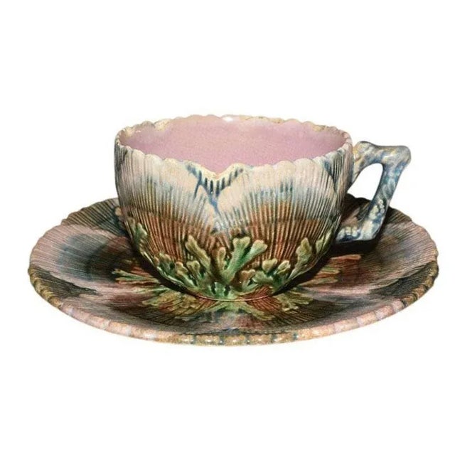 Created in the late 1870s, this highly collected Griffin Smith & Hill Etruscan tea cup and saucer will be a fabulous...