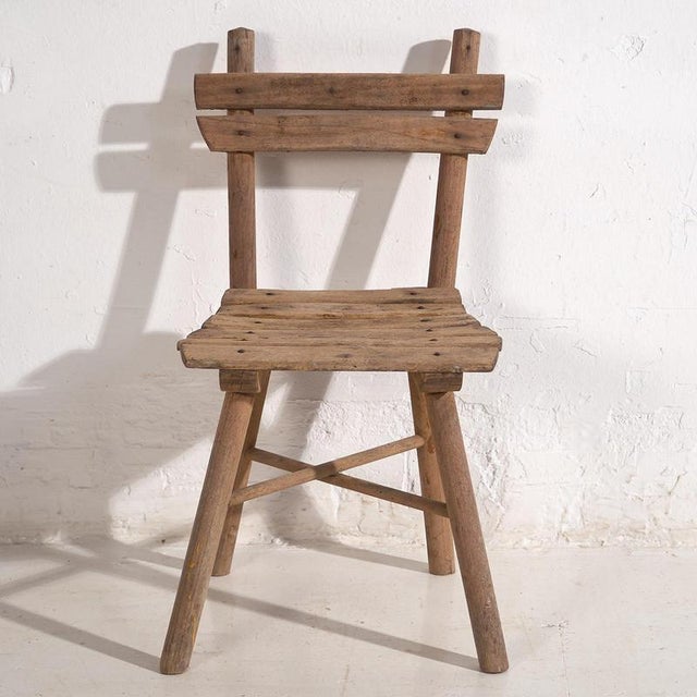 Wood Antique School Chairs, 1920, Set of 4 For Sale - Image 7 of 18