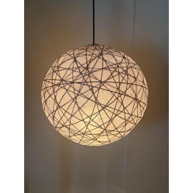 Vintage Cocoon Globe Pendant Lamp, 1970s For Sale - Image 9 of 18