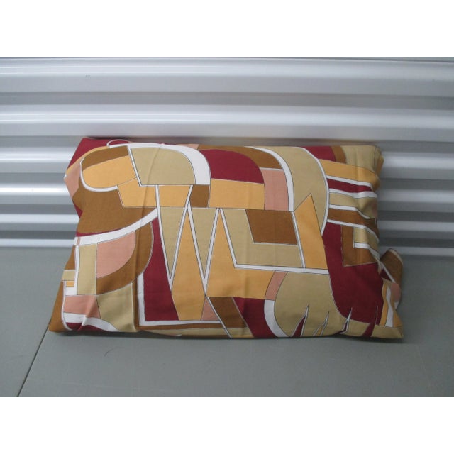 1980s Printed Light Weight Art Deco Vintage Fabric For Sale - Image 5 of 8