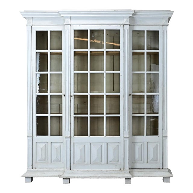 French 19th Century Painted Pine Bibliotheque For Sale