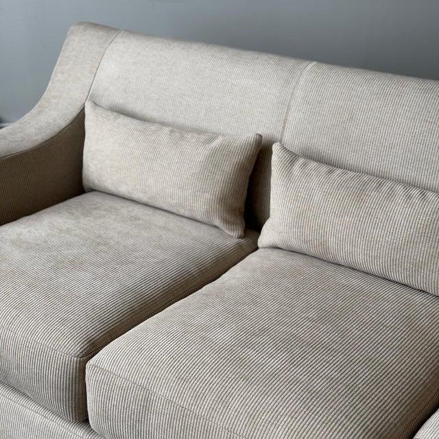 2000 - 2009 Wave Sofa by Vladimir Kagan for American Leather in Corduroy For Sale - Image 5 of 11