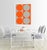 "Dynamic Pair: Orange and Gray" by Liz Roache (Orange and Gray) This Modern, Mid Century, Contemporary Fine Art Print was...