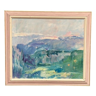 Pia Oom, Landscape, 1950s, Oil on Canvas, Framed For Sale