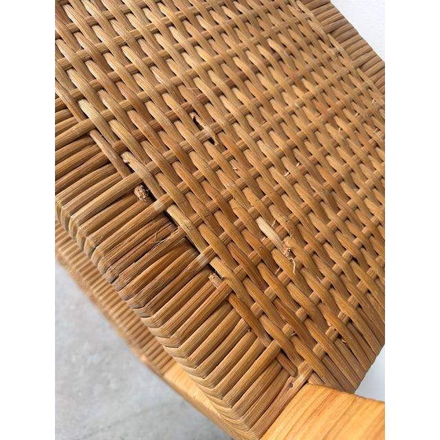Vintage Coastal Bielecky Brothers-Style Wrapped Rattan Six-Tier Etagere For Sale - Image 9 of 13