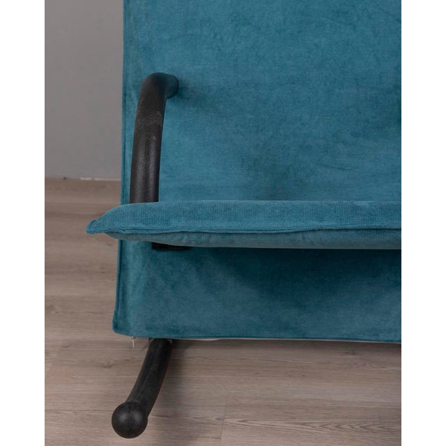 Modern Vintage Blue Rocking Chair by Burkhard Vogtherr for Arflex, 1980s For Sale - Image 3 of 11