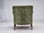 Danish Armchair in Green Velour and Carved Oak, 1950s For Sale - Image 9 of 18