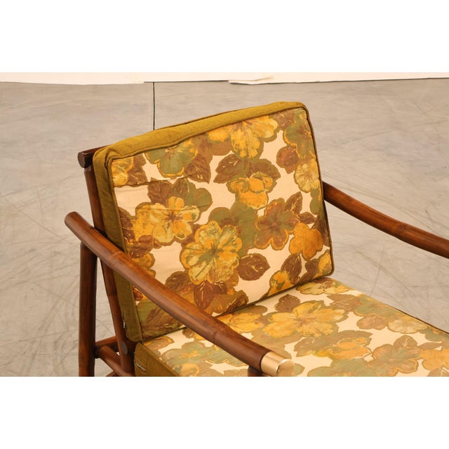 Vogue Coastal Vintage Rattan Bamboo Armchair For Sale - Image 4 of 18