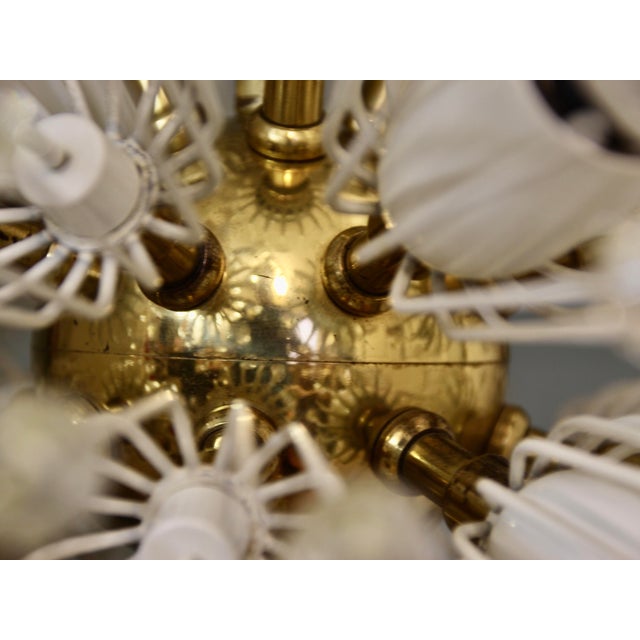 Gold Snowball Hanging Lamp attributed to Emil Stejnar for Rupert Nikoll, 1950s For Sale - Image 8 of 13