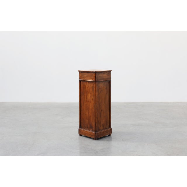 Art Deco Walnut Bedside Cabinet, Belgium, 1920s For Sale - Image 9 of 13