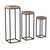 Kenneth Ludwig Chicago Wood & Metal Pedestals - Set of 3 For Sale - Image 4 of 7