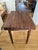 Wood Solid 3” Thick Walnut Kitchen Table, Dovetailed Drawer, Towel Bar and Tapered Legs For Sale - Image 7 of 9