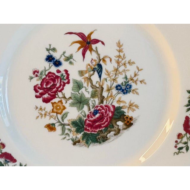 1960s Vintage 1960s Syracuse China Floral & Parrot Restaurant Ware Plates, Set of 4 For Sale - Image 5 of 9