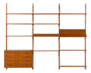Danish Teak Wall Unit in the style of Cadovius, 1970s