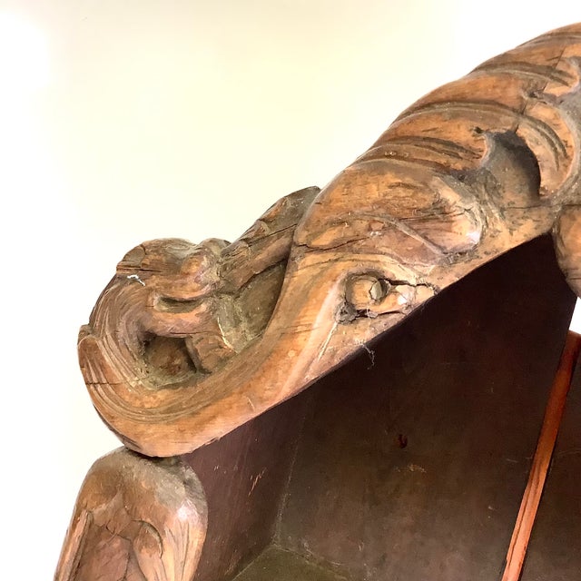 Antique Hand Carved Bear Wall Shelf Hanging Display Black Forest Style Primitive Folk Art For Sale - Image 18 of 18