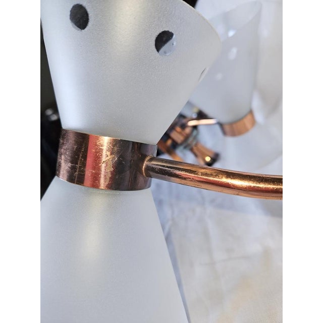 Double Diabolo Glass and Copper Sconces, 1950s, Set of 2 For Sale - Image 4 of 14