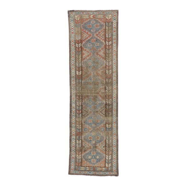 Antique Persian Shiraz Runner Rug - 02'07 X 08'08 For Sale