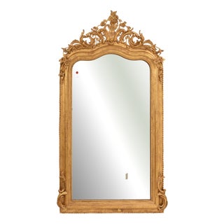 Antique Gold Leaf Mirror, 1850s For Sale