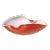 Vintage Murano Barbini Persimmon Orange White Gold Flecks Italian Art Glass Centerpiece Fruit Bowl For Sale