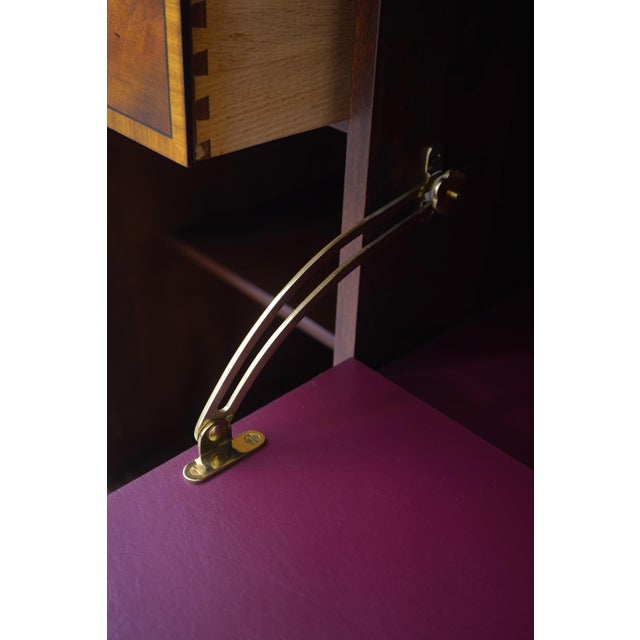 Brown Henkel Harris Breakfront Bar Mahogany Bookcase For Sale - Image 8 of 18