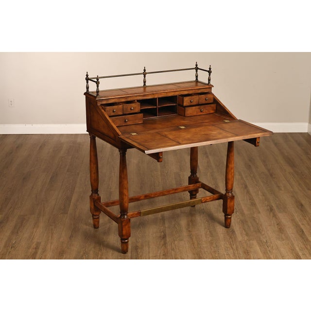 Late 20th Century Thomasville Ernest Hemingway Collection Drop Front Writing Desk For Sale - Image 5 of 18
