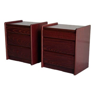Pair of Vintage Danish Modern Wooden Nightstands / Bedside Tables For Sale