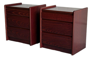 Pair of Vintage Danish Modern Wooden Nightstands / Bedside Tables