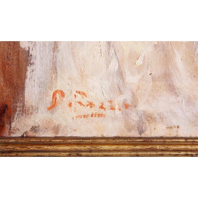 Unknown, Female Semi-Nude with Veil, Oil on Canvas, Framed For Sale - Image 3 of 5