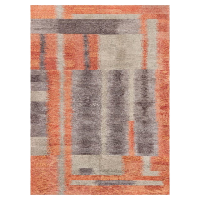 Modern Tibetan Art Deco Style “Alfonsina Rustic” Rug by Doris Leslie Blau For Sale