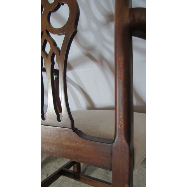 Vintage Mahogany Chippendale Dining Room Chairs Eight For Sale - Image 13 of 13