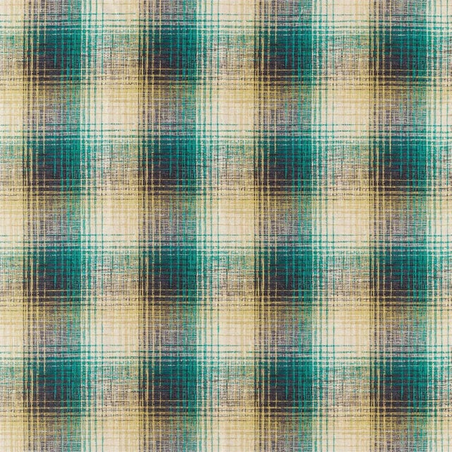 Harlequin Hamada Fabric in Emerald/Zest For Sale