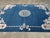 Navy Blue Galerie Shabab Collection Late 20th Century Handmade Chinese Peking Room Size Carpet in Blue and Mauve For Sale - Image 8 of 10