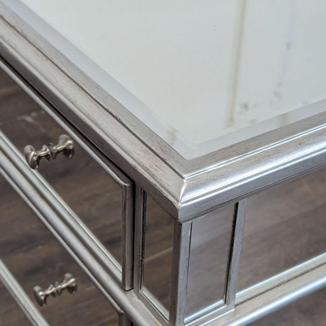 Worlds Away Three Drawer Mirrored Chest/Nightstand For Sale - Image 9 of 11