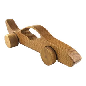 Vintage Wood Toy Push Sports Car